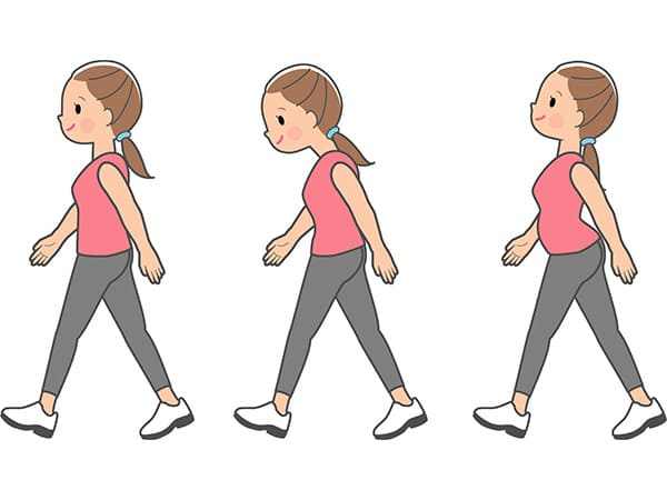 正しい歩き方イラスト